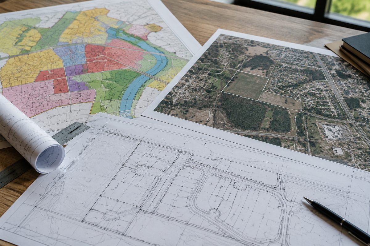 Commercial real estate transaction records and parcel surveys for Tulsa County property deals.